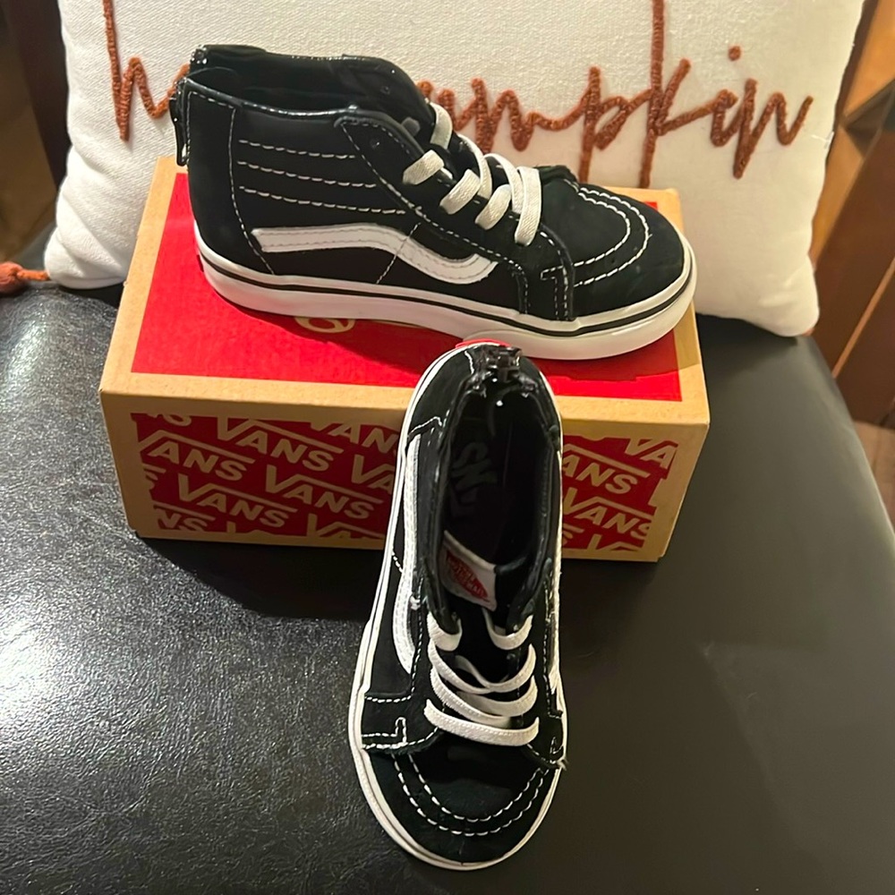 These cute spunky high top Van sneakers are perfect for busy on the go momma’s!!